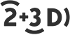 2plus3d magazine logotype